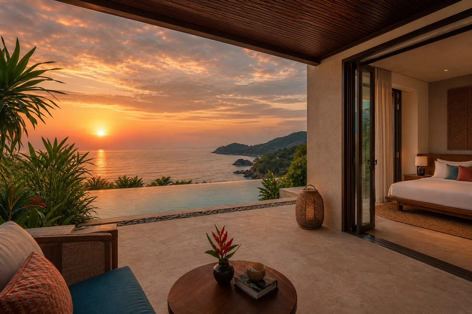 Không gian chính của Sunset Pool Villa